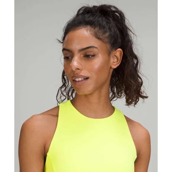 Lululemon Court Crush Dress Electric Lemon Yellow Tennis Pickleball Size 8 - Picture 4 of 16